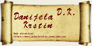 Danijela Krstin vizit kartica